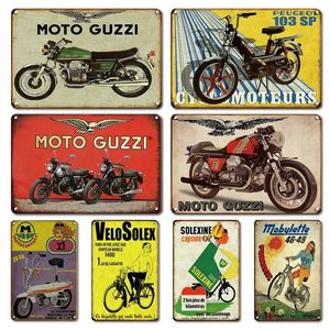 Motorcycles Metal Plaque Motorcycle License Tin Sign Plates Vintage Garage Poster Decorative Retro Car Brand Poster Signs Man Cave Home Wall Decor 30X20CM w01