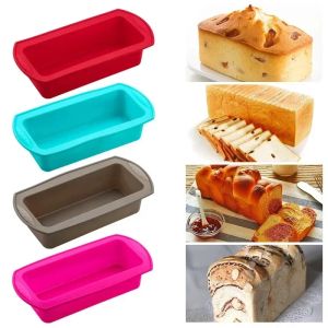 Moldes tostadas rectangulares pastel de molde alimentaria pastel de silicona bandeja para hornear para hornear herramientas de cocina para hornear accesorios de pastel