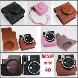 Monte adecuado para Fuji Polaroid Instax Mini 40 Camera Bolsa de cámara Case de cuero Mini 40 concha