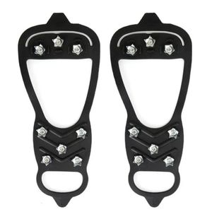 Mountaineering Crampons 1 Pair Professional Climbing Crampons 8 Studs Anti-Skid Ice Snow Camping Walking Shoes Spike Grip Winter Outdoor Ice Gripper 231114