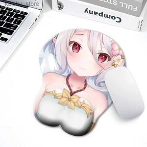 Pads de souris Le poignet repose 3D Sexy Girl Creative Creative Animation de haute qualité Gel Pad de souris Wrist Rest Game Mouse Pad Y240419