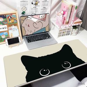 Ratones de ratones Muñecas para la muñeca Ink Cat Pads de ratón Kawaii Matas de mesa personalizada Compañía de mousepad compañía de escritorio grande 100x50cm gran jugador mousepads de mousepads de mouse