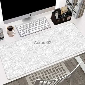 Mouse Pads Wrist Rests Large Gaming Mouse Pad Gamer Big Mouse Mat Computer Locking Edge MousePad 90x40cm Keyboard Desk Black and White Mice Pad YQ231117