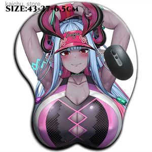 Poussions de souris Le poignet repose une super grande taille Hentai Fate Ibuki Douji Swimsuit 3D Silicone Soft Big Breasts Mouse Pad sexy Oppai Anime Gamer Boob Bureau de bureau Y240419