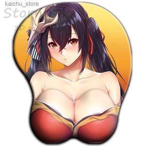 Pads de souris poignet repose taihou pour Azur Lane Boobs surdimensionnés Sexy Mouse Pad 3D jeu mignon Anime Mouse Pad Wrist Rest Mat Y240419