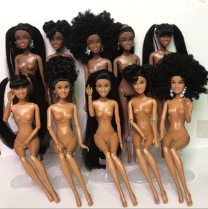 Move Dolls Princesse Moderne Noir Africain Femmes Poupée Noir Brun Peau Cheveux Longs Enfants Filles Jouet pour 3 Ans et Plus 12,5 Pouces