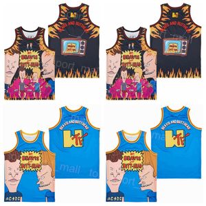 Película Baloncesto Película Beavis y Butt-Head Jersey Do America The House Down 1996 Universidad Para fanáticos del deporte Transpirable Equipo cosido Retro Pullover High School Shirt