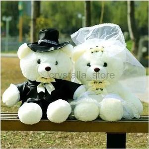 Películas TV Plush Toy 2pcs/Par 20/40 cm Boder Bear parejas Juguetes de felpa Teddy Bear Doll Body Bode Bear Novia Regalos de Navidad para mujeres 240407