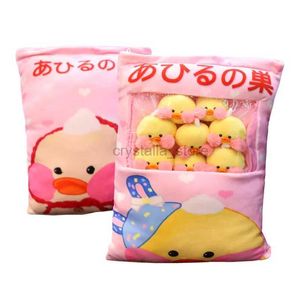 Films TV Toy en peluche kawaii 8pcs Lalafanfan Cafe Duck Balles en peluche Snack Toy Soft Animal Animal Duck Polde Sofa Oreada Girlfriend Kid Gift 240407