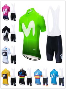 Movistar Cycling Jersey Kit 2020 Pro Team Menwomen Summer Souffle à manches courtes à manches cyclistes 9d Bib PADDED Shorts Kit ROPA 5546630
