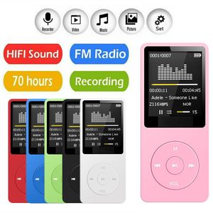 Lecteurs MP3 MP4 Lecteur Écran d'affichage d'enregistrement rechargeable Portable Sports sans perte Marche Musique Jouer avec Micrphone Rouge 230331