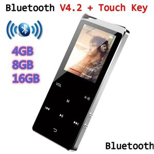 Lecteurs Mp3 Mp4 Lecteurs Lecteur Mp3 avec haut-parleur Bluetooth Touche tactile intégrée 8 Go 16 Go Hifi Métal Mini Portable Walk Man Radio Fm Rec Dhaze