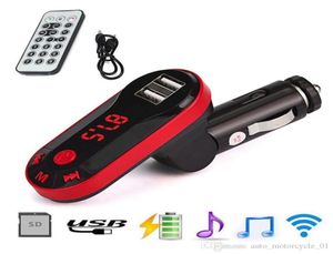 Reproductor de MP3 Bluetooth Kit de coche Transmisor FM inalámbrico Bluetooth Reproductor de MP3 Manos Kit de coche Cargador USB TF SD Remoto GGA93 100 piezas 7760779