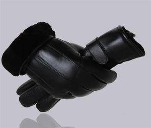 MPPM Men Gants de peau de mouton Gant de cuir authentique pour les hommes gants de fourrure thermique extérieure hivernale T2001119058441