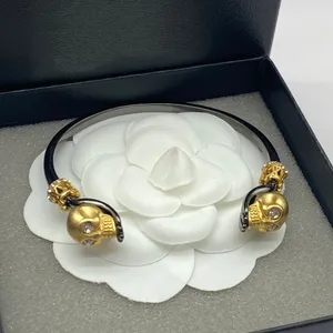 MQ bracelet crâne designer pour femme reproductions officielles pour homme 5A T0P Plaqué or 18K 925 argent taille européenne mode cadeaux premium avec boîte 004