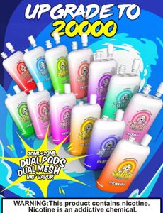 Mr. Goodie 20000 Puff Disposable Vape Rechargeable E Cigarettes 20k Puff Mesh Bobine 12 Colours 20 ml * 2 E-liquide Puff 20K Vaper 2% 5%
