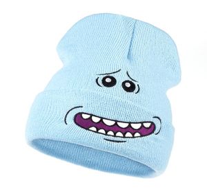 Mr Meeseeks tricots chapeaux d'hiver Capes d'anime chaude dessin animé beanie extérieur sport ski tricot chapeaux skullie5804739