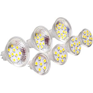 MR11 Ampoules LED GU5.3 BASE BI-PIN DIMMIBLABLE SMD5050 12LELL Volt Volt AC / DC10-30V 12V / 24V Lampe à tache blanche souple blanche