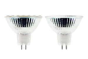 MR16 Spotlight Ampoules LED G5.3 3W 12ELLED 5050MD Ampoules de verre AC / DC 12V 24V Super lumineux Éclairage de sol Dimmable
