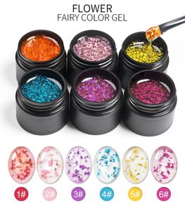 Mtssii 5ml Floral DIY Nail Art Flor seca Gum Gel Esmalte de uñas Barnices híbridos Pintura permanente Flor Gel Necesita capa superior para base