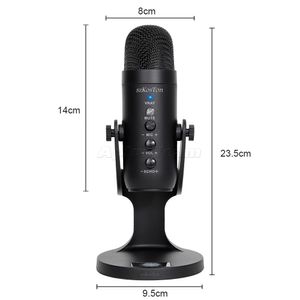 MU900 Microphone à Condensateur Studio Enregistrement Microphone USB pour PC Ordinateur Streaming Vidéo Gaming Podcasting Chant Mic Stand Haute Qualité