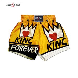 Muay Thai Shorts respirant lâche impression Kickboxing combat grappin court MMA Shorts de boxe vêtements Sanda combat grappin 240119