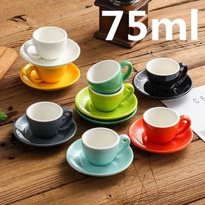 Tasses 1 Set tasse à café en céramique colorée tasses à expresso porcelaine après-midi tasse à thé petit déjeuner tasse à lait poterie mignonne en gros 230729