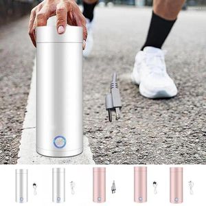 Tazas 3 en 1 automóvil Copa eléctrica de acero inoxidable Auto calefacción Taza calefactora 400 ml de hervidor de viajes para viajar para acampar a diario