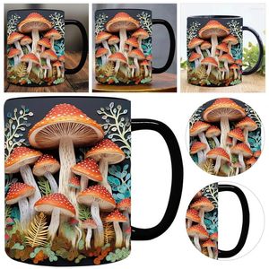 Tasses 3D Magic Champignons Mug Céramique Créatif Space Design Novelty Coffee Funny For Home Office Dort Cadeaux Idéals