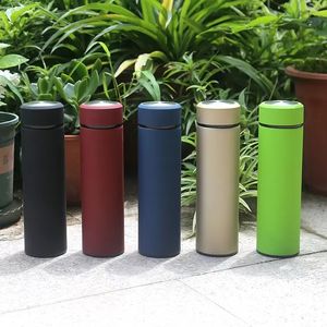 Tasses 500 ml 5 couleurs sans BPA café vie Thermos tasse Double couche isolée 304 en acier inoxydable flacon à vide voyage Auto tasse à thé