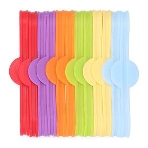 Tazas 6 colores Marcadores de bebidas, Copa de vino Etiqueta de tira Marcador Botella Encantos de vidrio Marcadores Etiquetas para fiesta Cóctel Venta al por menor