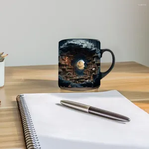 Tasses tasse à boisson illustration expressive tasse en céramique étagère à café pour les amateurs de livres étagère de bibliothèque Unique
