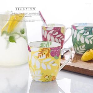 Tasses os chinois tasse en céramique couple pastoral grand capacité Coffee Tea Milk Water Cup Home Office Drinkware Gift