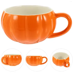 Tasses en céramique citrouille tasse à café tasses couvercles tasse halloween décor porcelaine de bureau d'eau céramique décorative