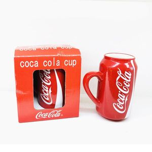 Tasses Creative Coffe Tasses En Céramique Rouge Bière Tasse Coke Forme Cola Tasse ARRIVÉE Café Pour Voyage Amis Gits