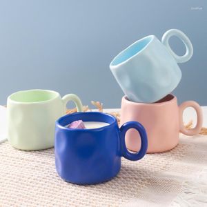 Tazas creativas de cerámica azul de mar profundo, taza de café, cerveza, regalo de Navidad, tazas Kawaii, artículos para beber de té inusuales