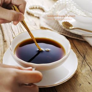 Mugs English Bone Coffee Cup And Saucer Afternoon Tea Simple Lotus Water Household