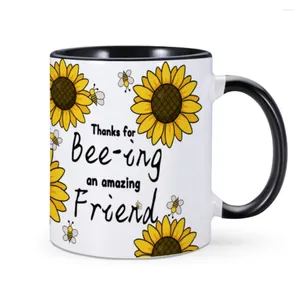 Tasses Tasse à café d'amitié apprécier le cadeau Merci pour Bee-ing un ami incroyable nouveauté tasse à thé d'eau 11 oz céramique bureau Drinkware