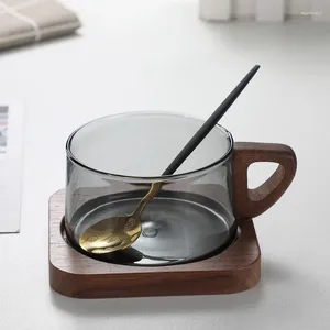 Tazas gafas café hogar de taza de vidrio resistente al calor del hogar