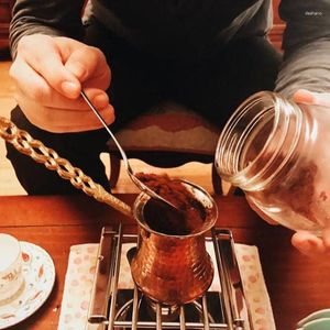 Tazas Cafetera turca hecha a mano Otomana Té árabe Espresso Pots 100 Fabricante de cobre Hecho en Turquía