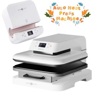 Mugs Htvront Auto Heat Press Machine Bundles + Auto Tug Tubler Heat Press Press Machine pour Cricut Sublimation Iron DIY TUPS T-shirt + Cadeaux 240410