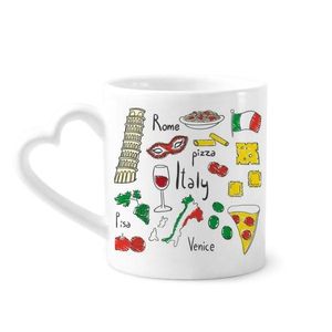 Tasses Italie Paysage La Tour Penchée De Pise Café Poterie Tasse En Céramique Avec Poignée Coeur 12 oz Cadeau