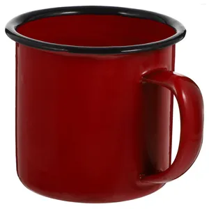 Tasses tasse émail café Camping tasses thé métal boire Vintage fer eau étain voyage Camp feu de camp émail gobelet