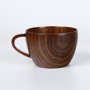 Tasses Tasse en bois de jujube naturel avec poignée café thé lait voyage vin bière pour bar à la maison 4245j