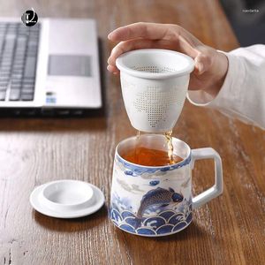 Tazas Shunhong STERLING TAP CUP TAJA TAJA INTERNA Oficina dorada Filtro de gran capacidad personal con tapa