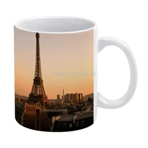 Tasses La Tour Café 330ml Tasse De Voyage Créative Et Tasse Bureau Drinkware Tazza Paris Cheval Histoire France Vin Romance Roug