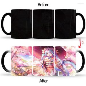 Tazas Paraguas Chica Taza Que Cambia De Color Cerámica Taza De Café Térmica Desayuno Tazas De Cerámica Creativas Lindo BSKT-032