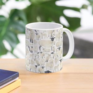 Tasses aquarelle motif mouton tasse à café tasses de petit déjeuner mignon et différent café créatif