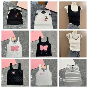 Mui Mui Tank Top Free Size Diseñador Tanks Tanks Tops Diseñador Summer Vest Luxury Fashion Singlet Sports Fitness Vest 842