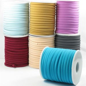 Cordón de Lycra de nailon elástico, multicolor, 20m, 1 rollo, 5mm, cordón suave y grueso, hilo de Lycra de nailon adecuado para hacer pulseras Elasti267E